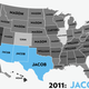 Illustration for article titled Map: Six Decades of the Most Popular Names for Boys, State-by-State